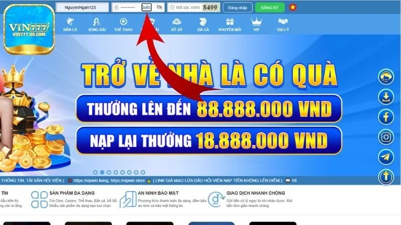 2 cách lấy lại mật khẩu Vin777 an toàn