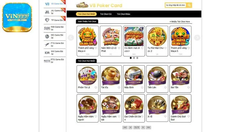 Game bài là nơi quy tụ các trò đánh bài phổ biến & được yêu thích nhất Vin777